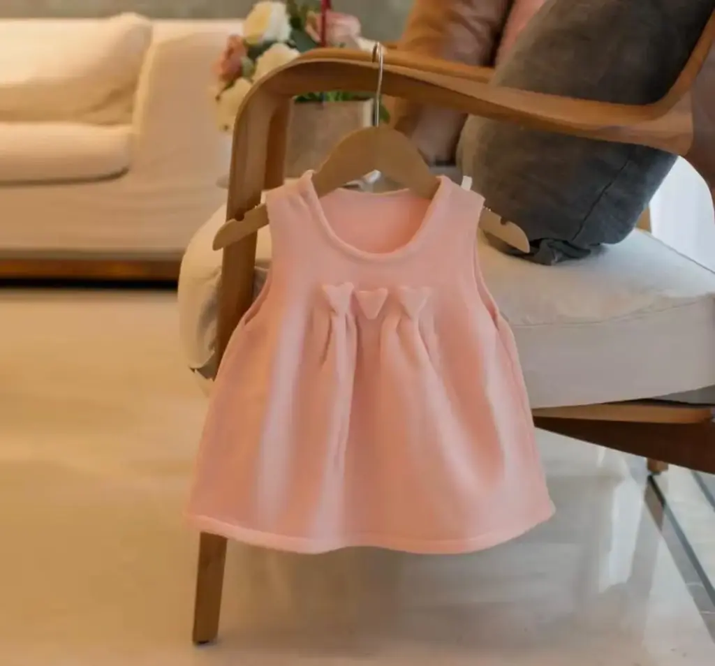 فستان بناتي زهري فاتح