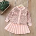 طقم بناتي بلوزة مع تنورة للعيد 