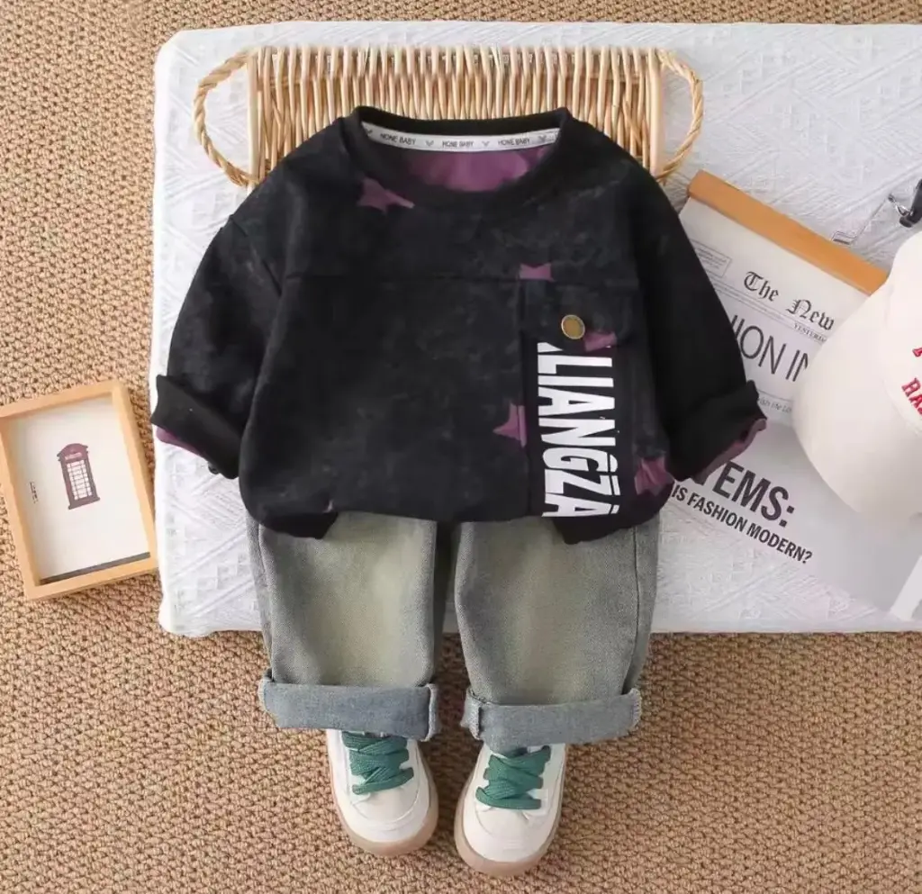 طقم ولادي اسود 